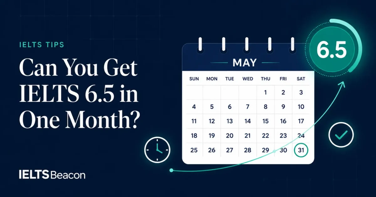 Can You Get IELTS Band 6.5 in One Month? An Honest Answer